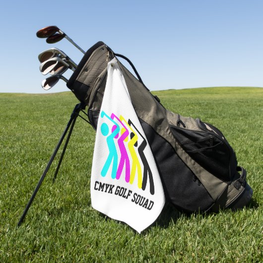 Stijlvol CMYK Golfen Golfhanddoek (Groen)