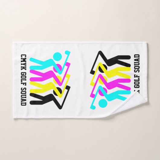 Stijlvol CMYK Golfing Golf Bad Handdoek (Handdoek)