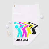 Stijlvol CMYK Golfing Golfhanddoek (Insitu)