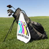 Stijlvol CMYK Golfing Golfhanddoek (Groen)