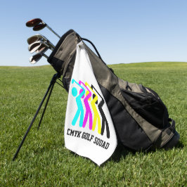 Stijlvol CMYK Golfing Golfhanddoek
