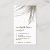 Stijlvol Coiffure Salon Girly Wavy Long Hair Visitekaartje (Achterkant)