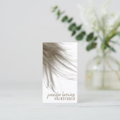 Stijlvol Coiffure Salon Girly Wavy Long Hair Visitekaartje (Staand voorkant)