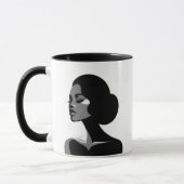 Stijlvol contrast met een opvallend portret mok (Links)