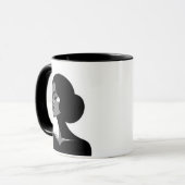 Stijlvol contrast met een opvallend portret mok (Voorkant links)