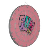 Stijlvol Cool Kleurrijk "Leuk" Roze Trendy Sport L Dartbord (Voorkant Links)