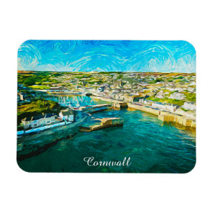 Stijlvol Cornwall Engeland Kustlandschap Olieverf Magneet