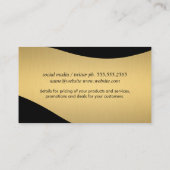 Stijlvol Corporate / Goud Zwart Visitekaartje (Achterkant)