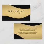 Stijlvol Corporate / Goud Zwart Visitekaartje (Voorkant / Achterkant)