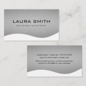 Stijlvol Corporate / Metallic Zilver Visitekaartje (Voorkant / Achterkant)