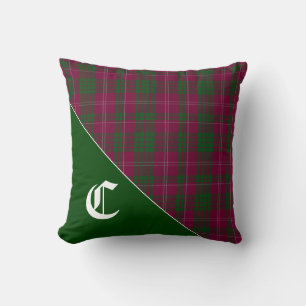 Stijlvol Crawford Clan Tartan Schotland Plaid Mono Kussen