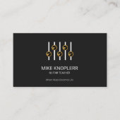 Stijlvol Creative Gold Guitar Equalizer Panel Visitekaartje (Voorkant)