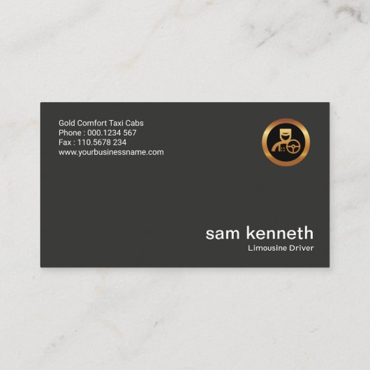 Stijlvol Creative Taxi Signage TAXI Driver Visitekaartje (Achterkant)