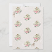 Stijlvol crèmezakje, Roze Baby shower Kaart (Achterkant)