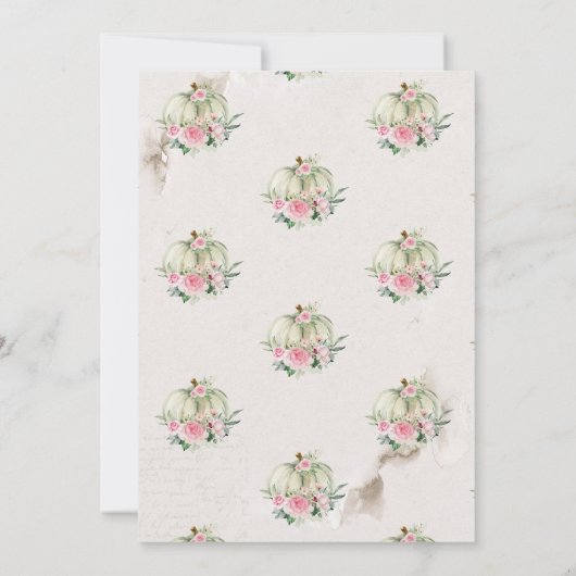 Stijlvol crèmezakje, Roze Baby shower Kaart (Achterkant)