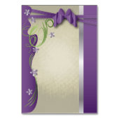 stijlvol curvy design | Plum Paarse & Groen Kaart (Achterkant)