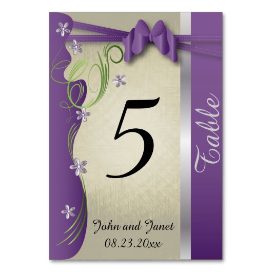 stijlvol curvy design | Plum Paarse & Groen Kaart (Voorkant)