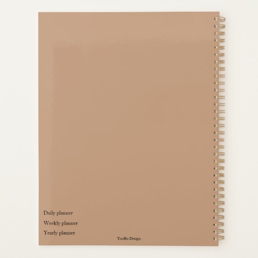 Stijlvol dagelijks wekelijks planner (Achterkant)