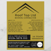 Stijlvol dak, dakdekker, advertentie dakdekker flyer (Voorkant)