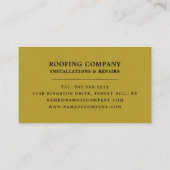 Stijlvol dak, draaggolf, dakbedekking visitekaartje (Achterkant)