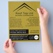 Stijlvol dak, radiofoop, voor de gek gehouden cont flyer (Hand)