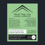 Stijlvol dak, radiofoop, voor de gek gehouden cont flyer<br><div class="desc">Stijlvolle dakbedekking,  radiogolven,  dakbedekking-contractant Adverteren brochures door de winkel van het Visitekaartje.</div>