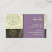 Stijlvol damasje, visitekaartjes voor bruiloft (Achterkant)