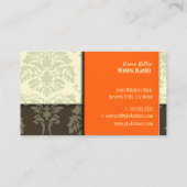 Stijlvol damasje, visitekaartjes voor bruiloft (Achterkant)