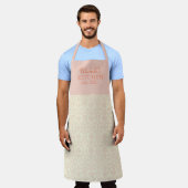 Stijlvol Damaspatroon Schort (Gedragen)