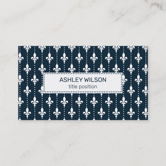 Stijlvol Damaspatroon Visitekaartje (Voorkant)