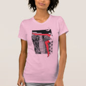 Stijlvol dames T-shirt met een afbeelding (Voorkant)