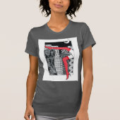 Stijlvol dames T-shirt met een afbeelding (Voorkant)