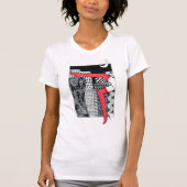 Stijlvol dames T-shirt met een afbeelding (Voorkant)