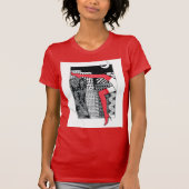 Stijlvol dames T-shirt met een afbeelding (Voorkant)