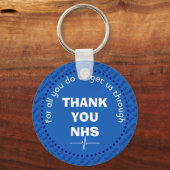 Stijlvol DANK JE NHS  Mid Blue Sleutelhanger (Voorkant)