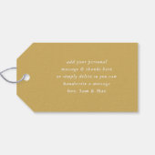 STIJLVOL DANK U gouden confetti vlekken Cadeaulabel (Achterkant Horizontaal)