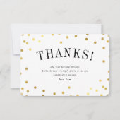 STIJLVOL DANK U schattige gouden confetti vlekken Kaart (Voorkant)
