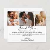 stijlvol dank voor bruiloft 3 foto ' s collage kaa (Voorkant / Achterkant)