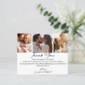 stijlvol dank voor bruiloft 3 foto ' s collage kaa (Staand voorkant)