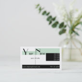 Stijlvol Deco Black en Green Visitekaartje (Staand voorkant)