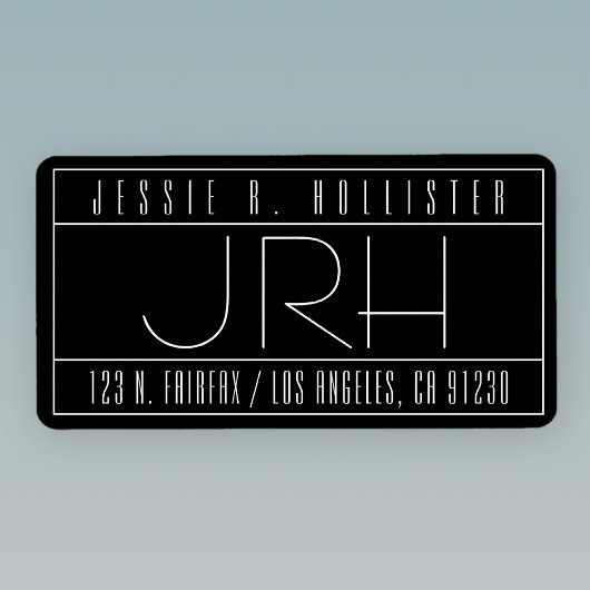 Stijlvol Deco Vibe | Zwart-wit retouradres Etiket