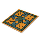 Stijlvol decoratief glas-uitzicht tegeltje (Zijkant)