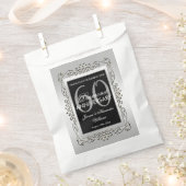 Stijlvol decoratief zilver 60th Wedding Jubileum Bedankzakje (Geknipt)