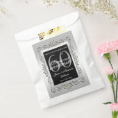 Stijlvol decoratief zilver 60th Wedding Jubileum Bedankzakje (Gezegeld)