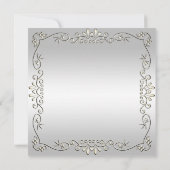 Stijlvol decoratief zilver 60th Wedding Jubileum Kaart (Achterkant)