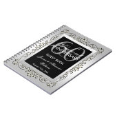 Stijlvol decoratief zilver 60th Wedding Jubileum Notitieboek (Linkerzijde)