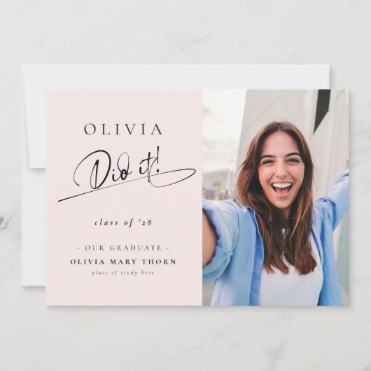 Stijlvol deed ze het! Script-Afstuderen foto Aankondiging (Voorkant)