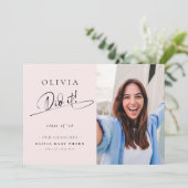 Stijlvol deed ze het! Script-Afstuderen foto Aankondiging (Staand voorkant)