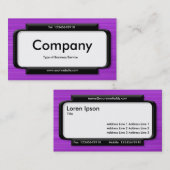 Stijlvol deelvenster - Paarse penseelstructuur Visitekaartje (Voorkant / Achterkant)