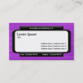 Stijlvol deelvenster - Paarse penseelstructuur Visitekaartje (Achterkant)